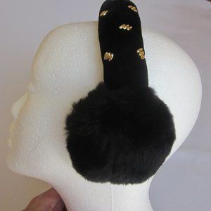 real blk SHEARED MINK earmuffs Mitchie's Matchings